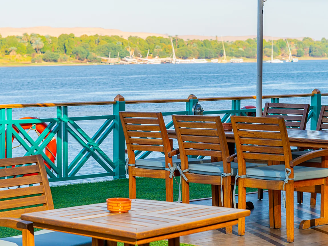 Sun deck of the Sonesta Moon Goddess Nile Cruise Ship Nile cruise